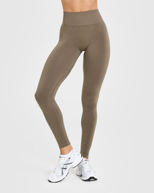 Oner Modal Effortless Seamless Leggings | Moss Brown