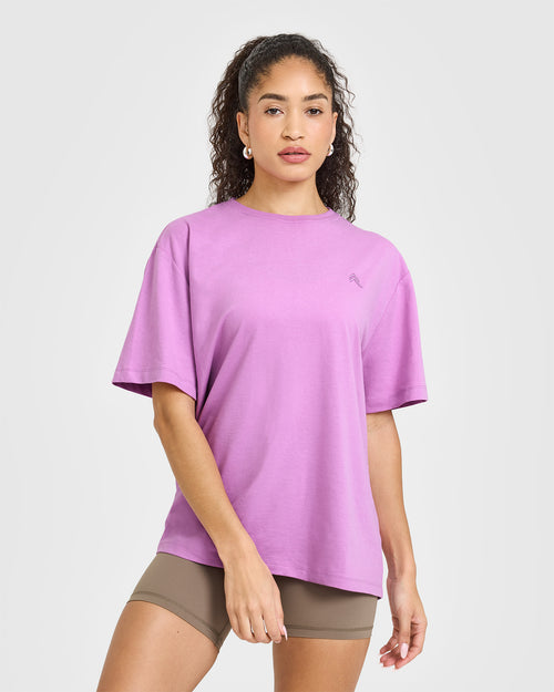 Oner Modal Classic Oversized Lightweight T-Shirt | Orchid Purple