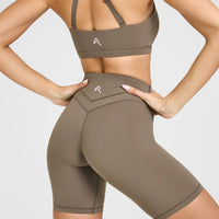 UnifiedMove™ Cycling Shorts 8" | Moss Brown