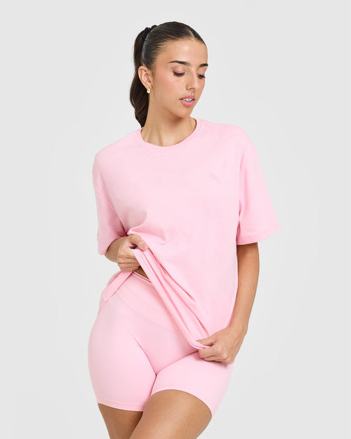 Oner Modal Classic Oversized Lightweight T-Shirt | Petal Pink