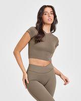 Cotton Icon Baby T-Shirt | Moss Brown