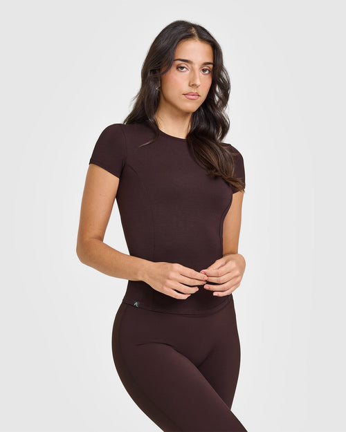 Oner Modal Mellow™ Soft Short Sleeve T-Shirt | Plum Brown