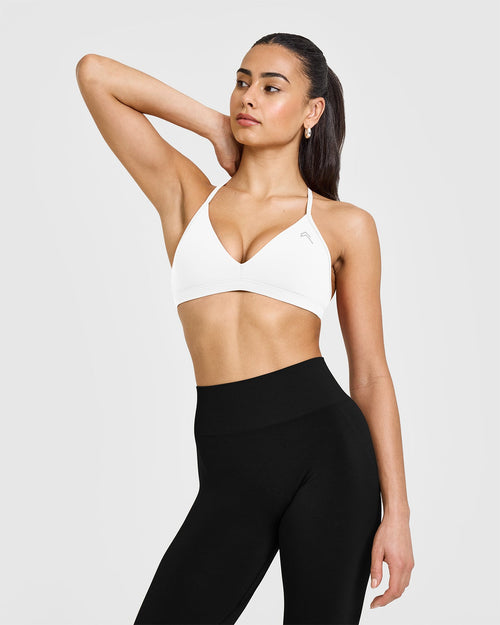 Oner Modal EasyLift™ Ultra Minimal V Neck Bralette | White