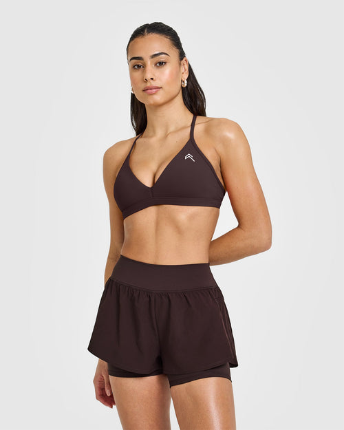 Oner Modal EasyLift™ Ultra Minimal V Neck Bralette | Plum Brown