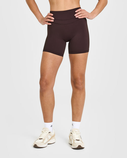 Oner Modal Unified High Waisted Shorts 6" | Plum Brown