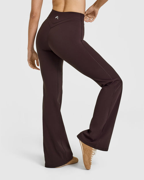 Unified Wrap Flared Bottoms | Plum Brown