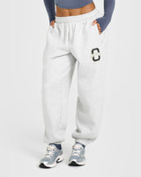 Foundations Joggers With Printed Graphic | Light Grey Marl