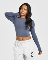 Mellow™ Soft Mid Long Sleeve Top | Granite Blue