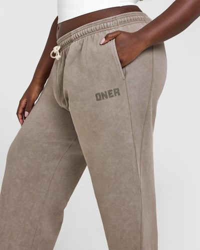 Lightweight Cotton Joggers Women's Washed Warm Sand Oner Active UK