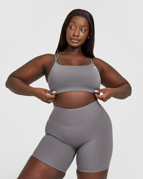 Everyday Cross Over Bralette | Ash Grey