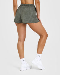 Raw Lounge Oversized Shorts | Washed Dark Khaki