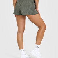 Raw Lounge Oversized Shorts | Washed Dark Khaki