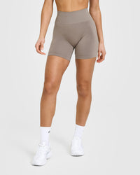EffortlessLift™ Seamless Shorts with White Logo | Minky