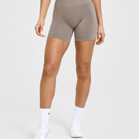 EffortlessLift™ Seamless Shorts with White Logo | Minky