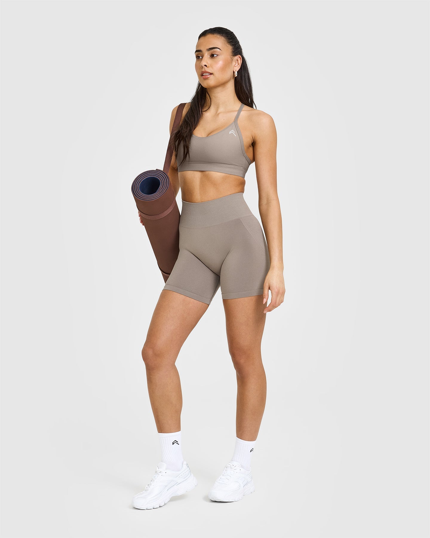 EffortlessLift™ Seamless Shorts with White Logo | Minky