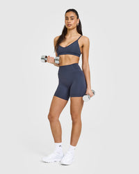 Timeless High Waisted Shorts 6" | True Blue