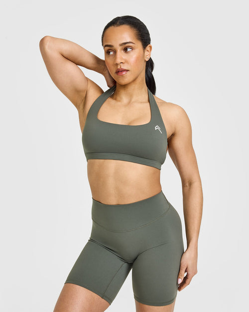 Oner Modal EasyLift™ Halter Bralette | Dark Khaki