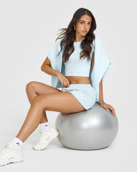 Lightweight Shorts with Graphic | Cloud Blue