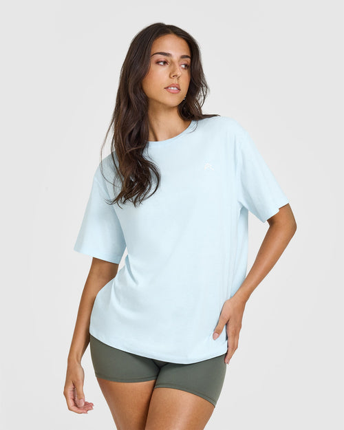 Oner Modal Classic Oversized Lightweight T-Shirt | Cloud Blue