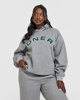 Foundations Oversized Graphic Hoodie | Charcoal Marl