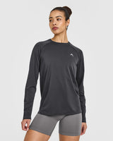 Go To Seamless Loose Long Sleeve Top | Coal