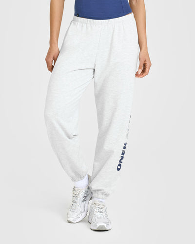 Lightweight Graphic Jogger | Light Grey Marl