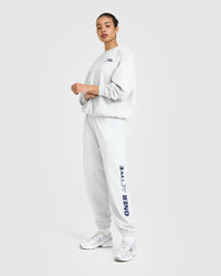 Lightweight Graphic Jogger | Light Grey Marl