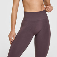 EffortlessLift™ Seamless Leggings with White Logo | Umber Brown