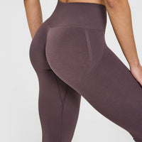 EffortlessLift™ Seamless Leggings with White Logo | Umber Brown