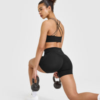 UnifiedMove™ High Waisted Pocket Shorts 6" | Black