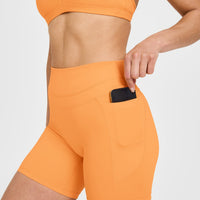 UnifiedMove™ High Waisted Pocket Shorts 6" | Powdered Orange