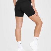 UnifiedMove High Waisted Shorts 6" | Black