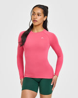 Go To Seamless Fitted Long Sleeve Top | Velvet Pink