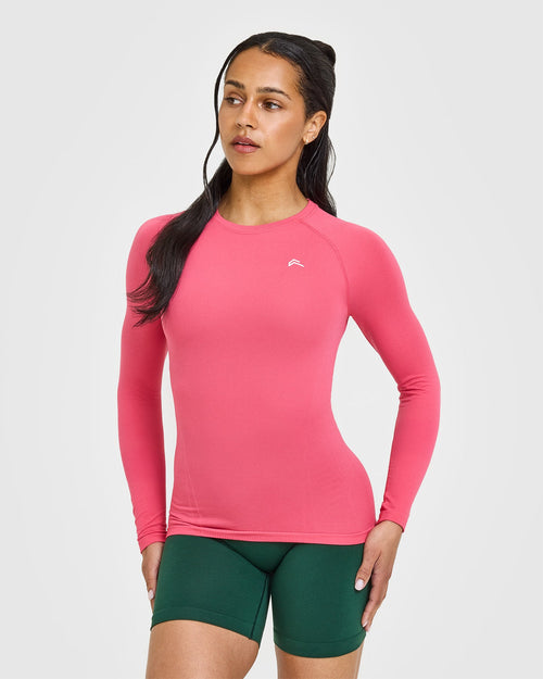 Oner Modal Go To Seamless Fitted Long Sleeve Top | Velvet Pink