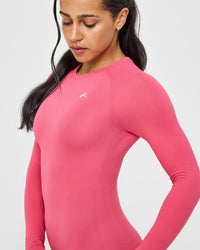 Go To Seamless Fitted Long Sleeve Top | Velvet Pink