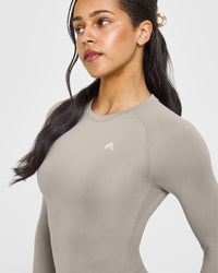 Go To Seamless Fitted Long Sleeve Top | Warm Sand