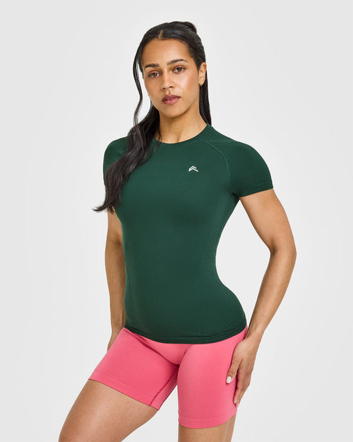 Oner Modal Go To Seamless Fitted Top | Racing Green
