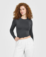 Mellow™ Soft Mid Long Sleeve Top | Coal