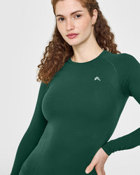 Go To Seamless Fitted Long Sleeve Top | Racing Green