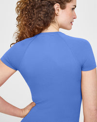 Go To Seamless Fitted Top | Light Glaucous Blue