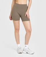 SoftMotion™ Shorts 6" with White Logo | Moss Brown