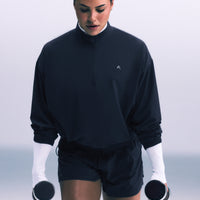 AirMove™ 1/2 Zip Jacket with Bonding | Oil Blue