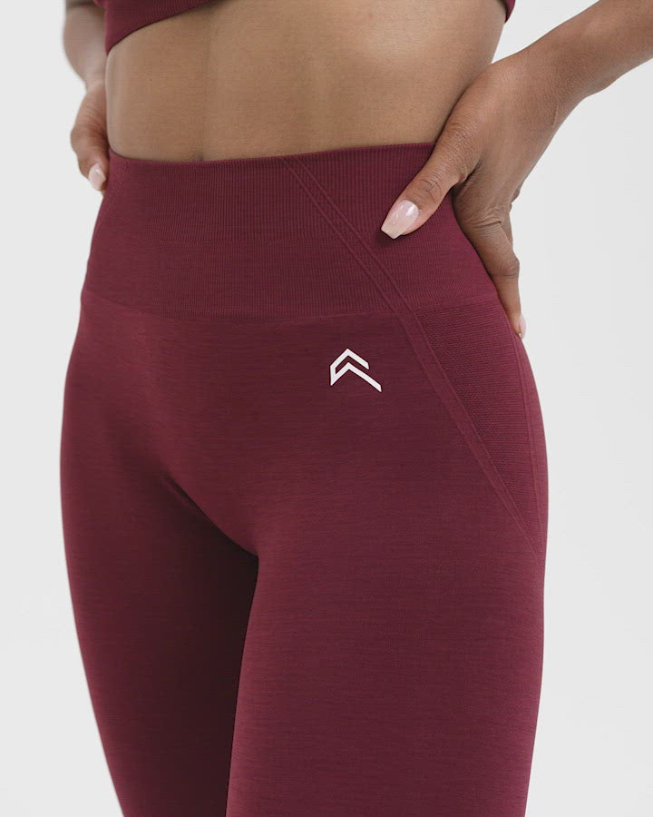 EffortlessLift™ Seamless Cycling Shorts with White Logo | Rosewood