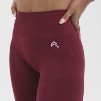 EffortlessLift™ Seamless Cycling Shorts with White Logo | Rosewood