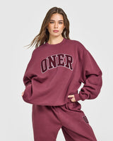 Foundations Oversized Oner 25 Sweatshirt | Burnt Maroon