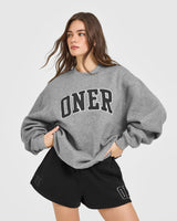 Foundations Oversized Oner 25 Sweatshirt | Charcoal Marl
