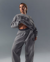 Foundations Oversized Oner 25 Straight Leg Joggers | Charcoal Marl