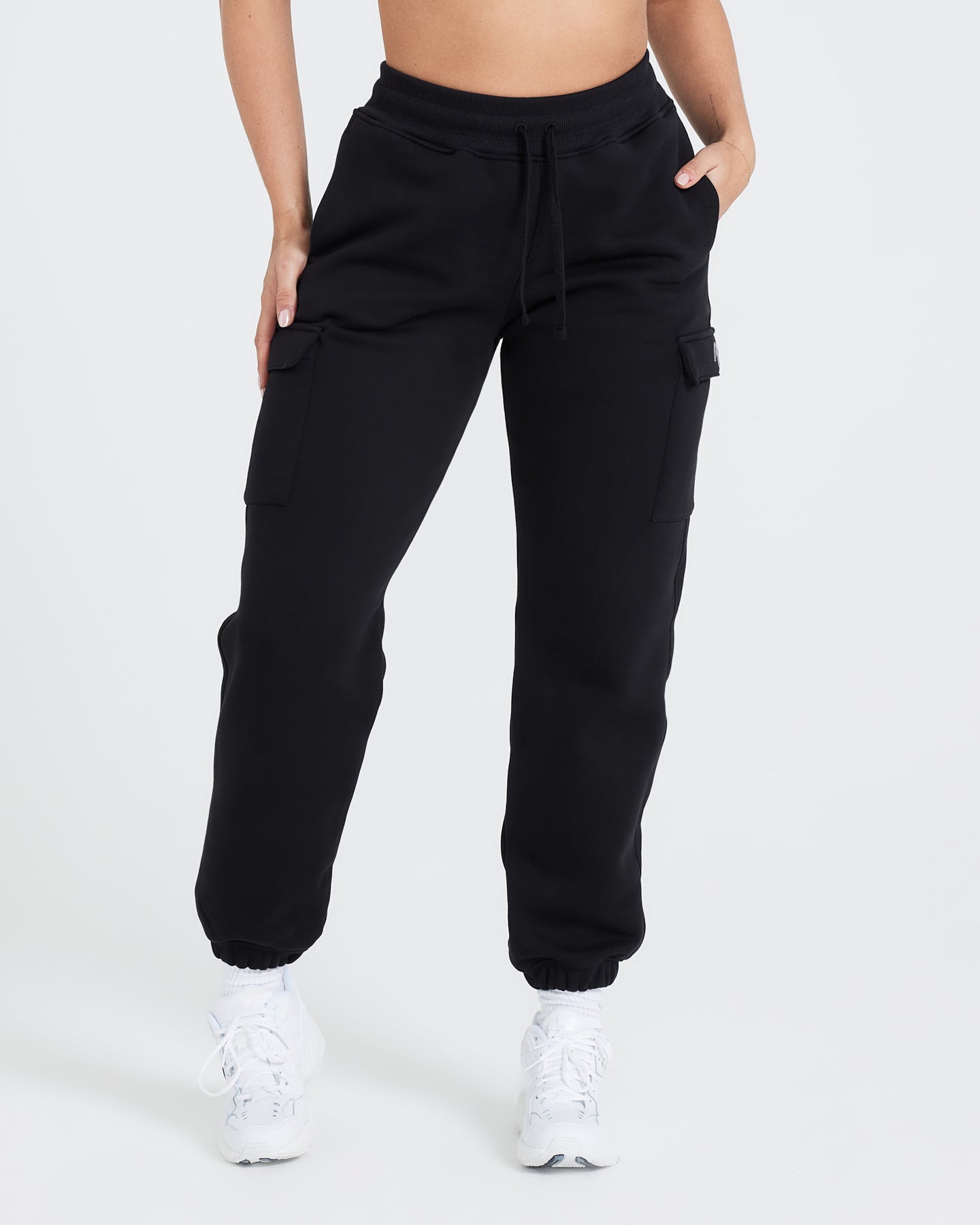 Ladies Black Joggers - Front Zip Pockets | Oner Active UK