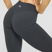 UnifiedMove™ Wrap Leggings White Logo | Coal