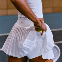 AirMove™ Pleated Skort with Pockets | White
